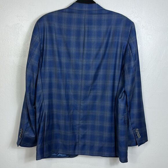 Reda 1865 Contemporary Classic Men's Blue Plaid Blazer Size 40 - Picture 4 of 14